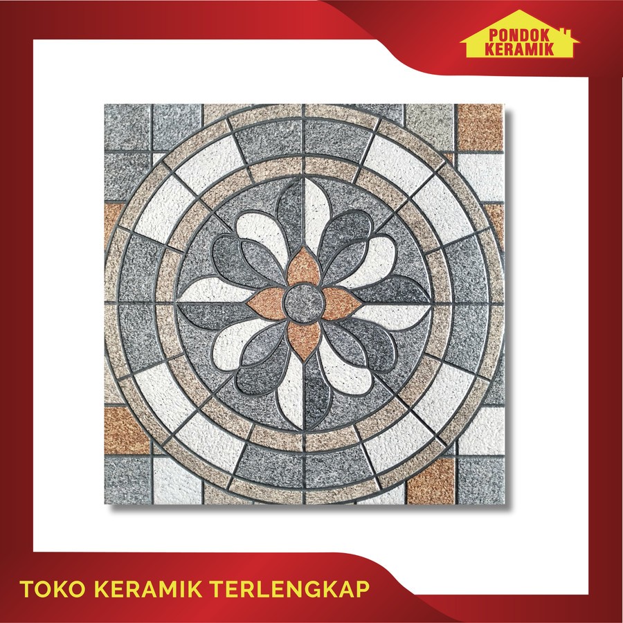 Keramik Lantai Centro Grande 50x50 Jaguar Brown / Keramik Motif Batu Alam