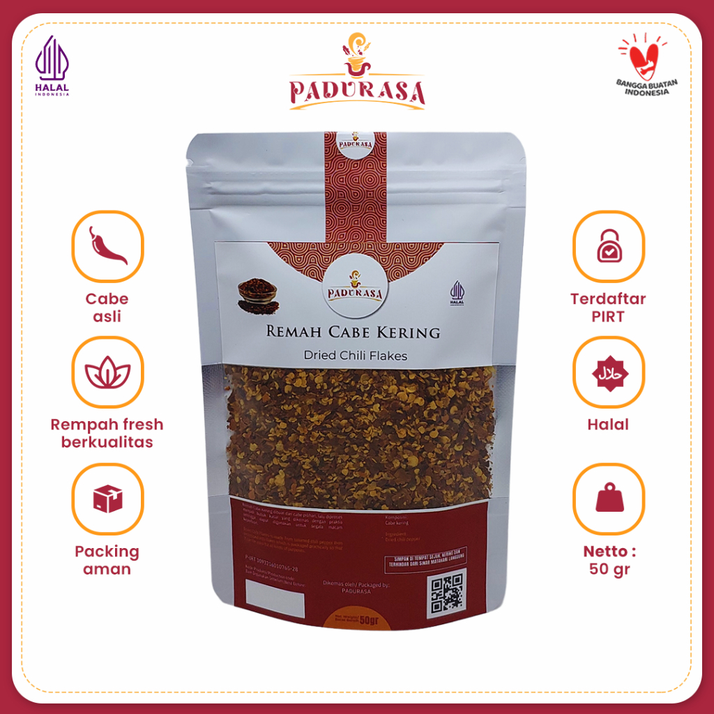 

Remah Cabe Cabai Kering Padurasa Dried Chili Fakes 50 Gram Penambah Rasa Pedas Pada Masakan