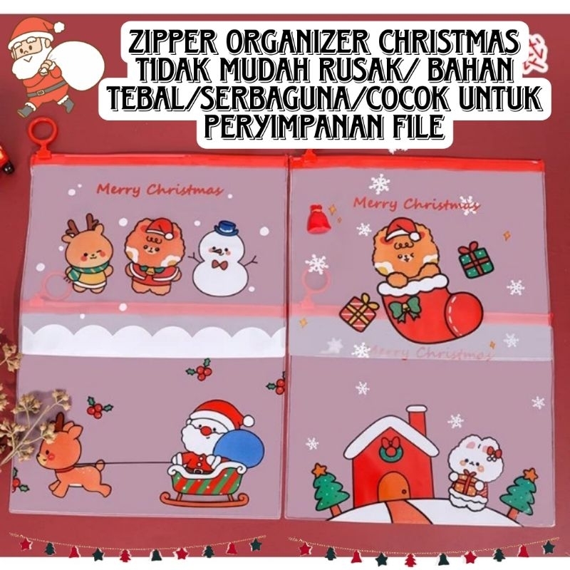 

ZIPPER BAG SERBAGUNA MERRY CHRISTMAS LUCU/POUCH PENCIL,KOSMETIK,MASKER HN-70