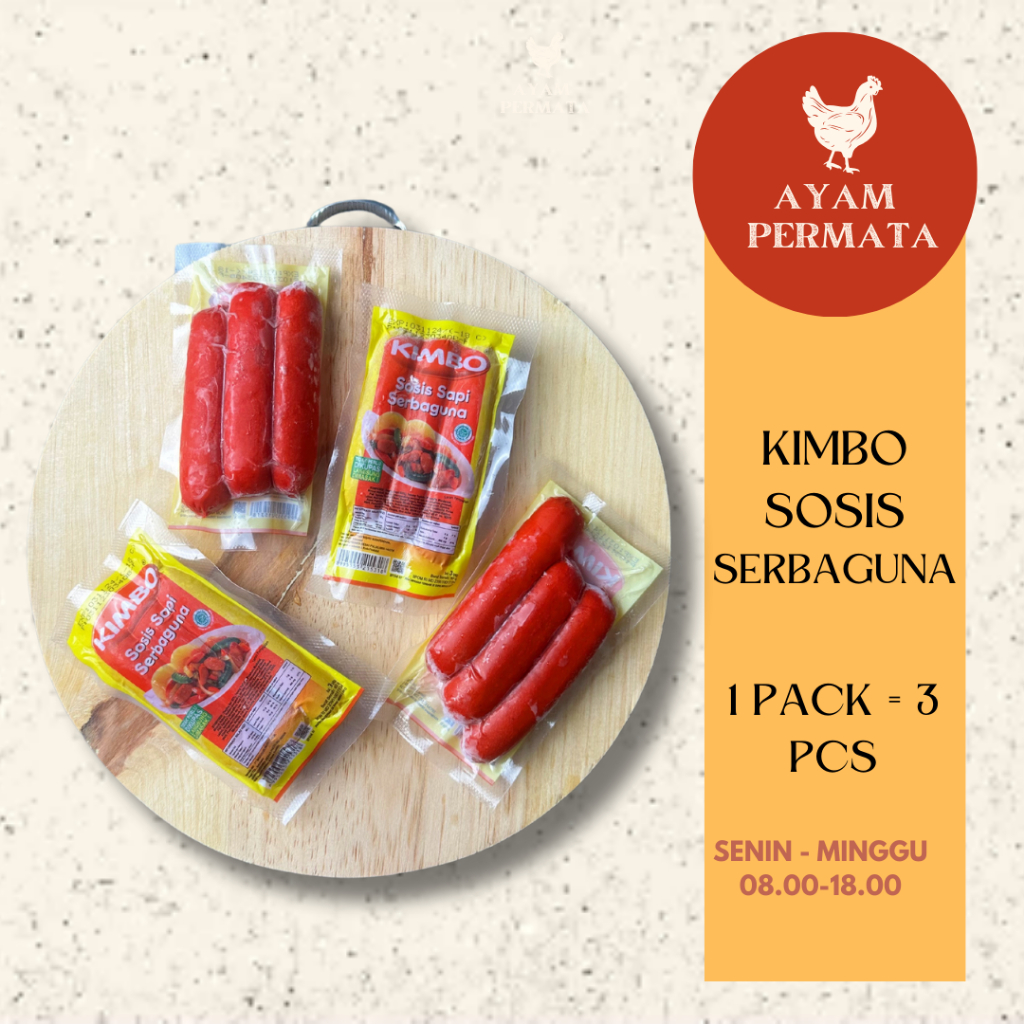 

Sosis Sapi Serbaguna Merah KIMBO cocok Goreng Tumis Bakar Masak BBQ