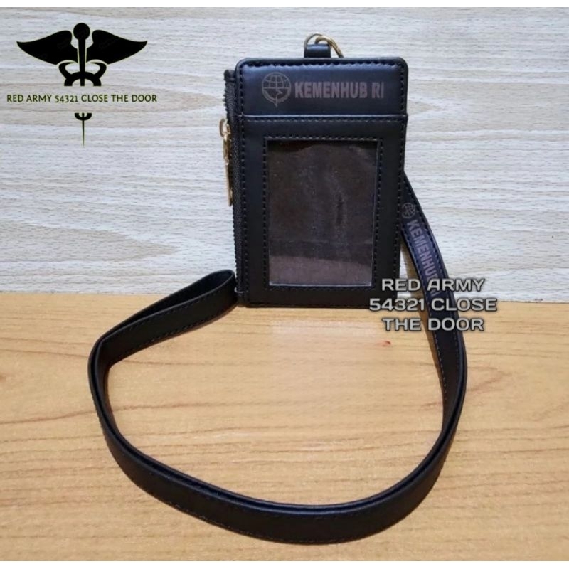 

ID Card Holder Tali Lanyard Name Tag Model Resleting Logo KEMENHUB RI