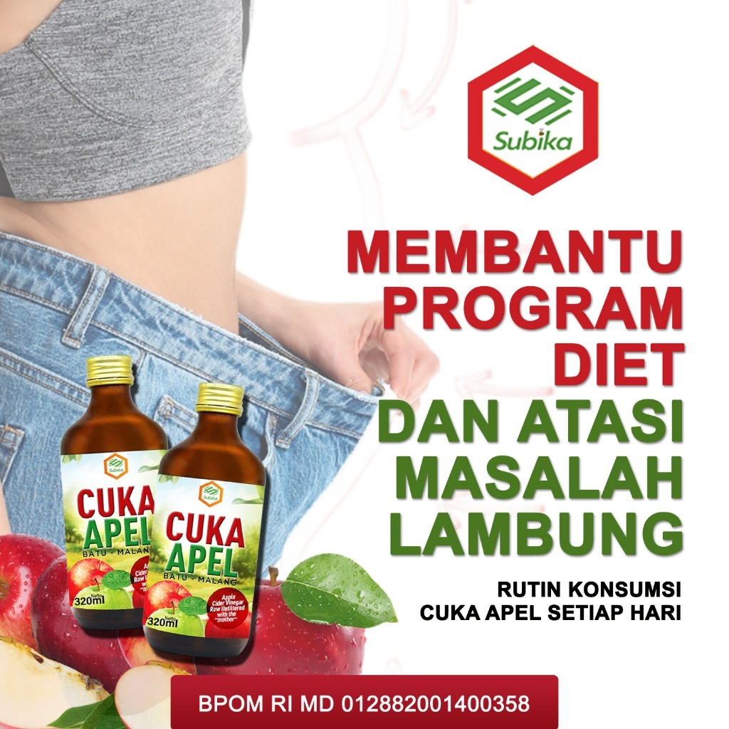 CUKA APEL SUBIKA/CUKA APEL BATU MALANG/CUKA APEL 320ML