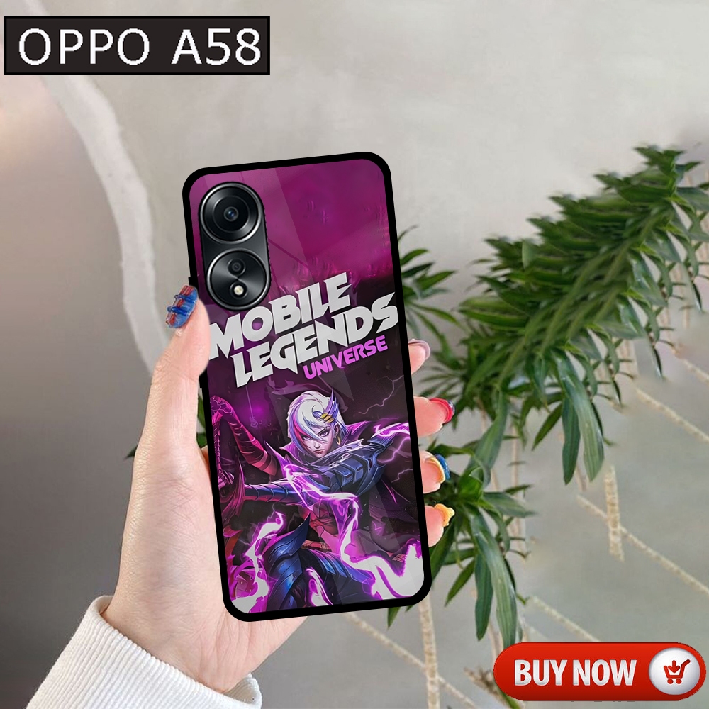 [ML01]  Case Glossy OPPO A58 |OPPO A78 5G | OPPO A78 4G | OPPO A98 5G Casing Kilau Pic HD Motif MOBI