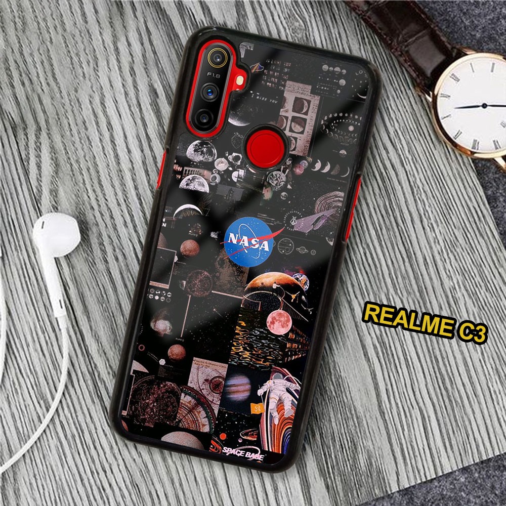 Case Realme C3 - Casing Realme C3 ( Nasa ) Case Hp - Casing Hp - Softcase Hp - Softcase Glass Kaca -
