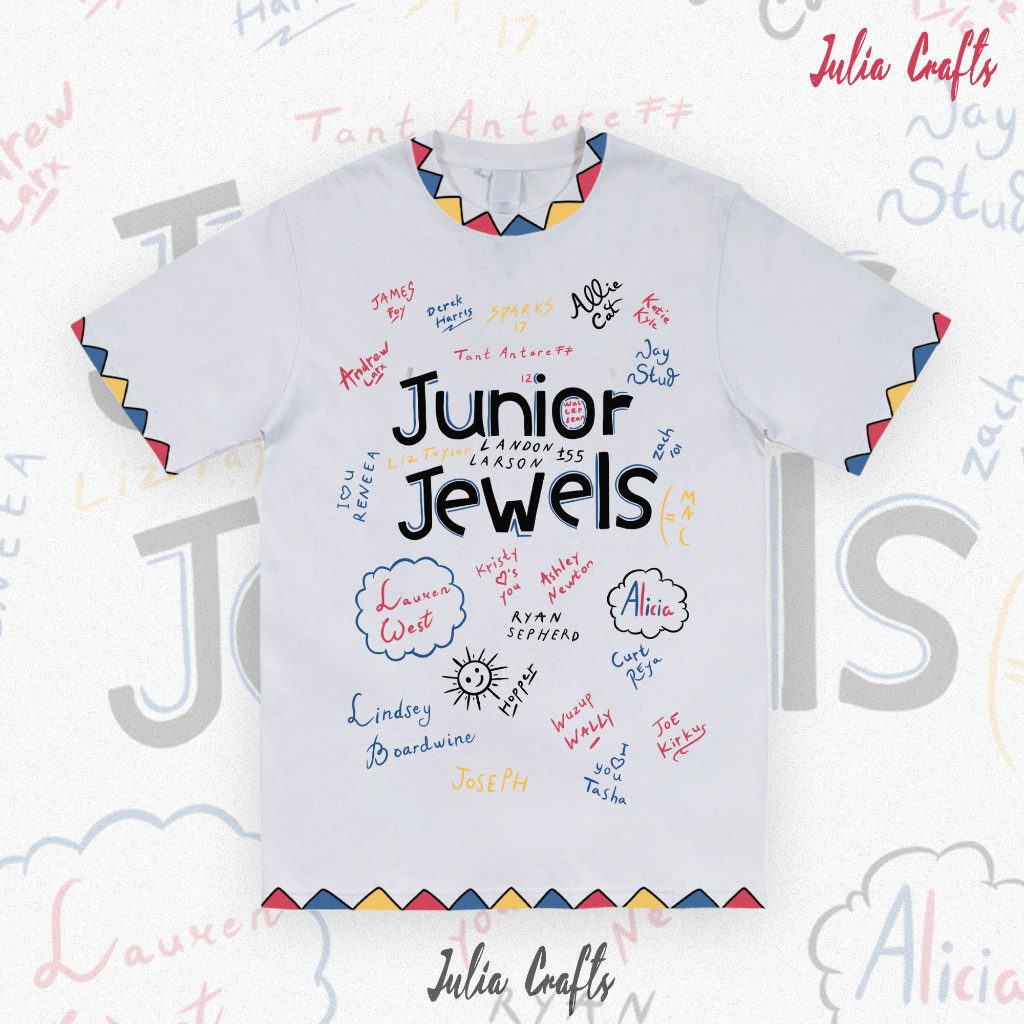 Kaos T-Shirt Junior Jewel Taylor Swift Sablon DTF Cotton Combed 30's