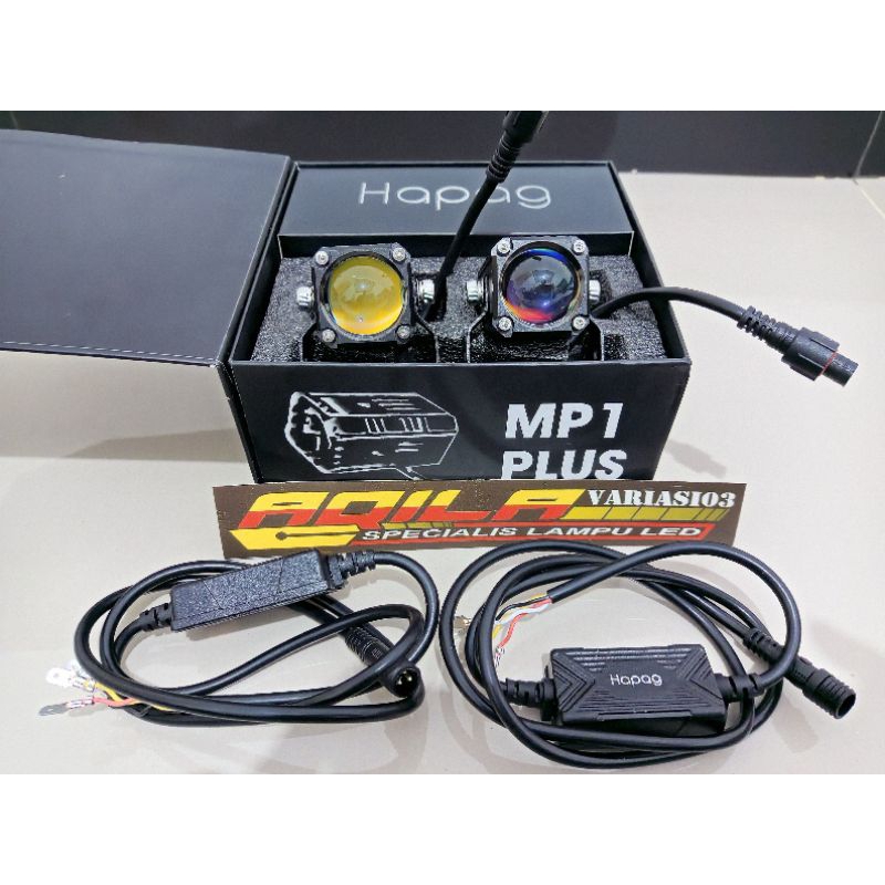 LAMPU SOROT LASER HAPAG MP1 PLUS PUTIH KUNING ORIGINAL HAPAG