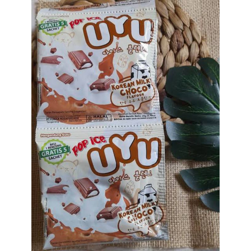 

Pop ice Uyu Milky choco/ Pop Ice rencengan