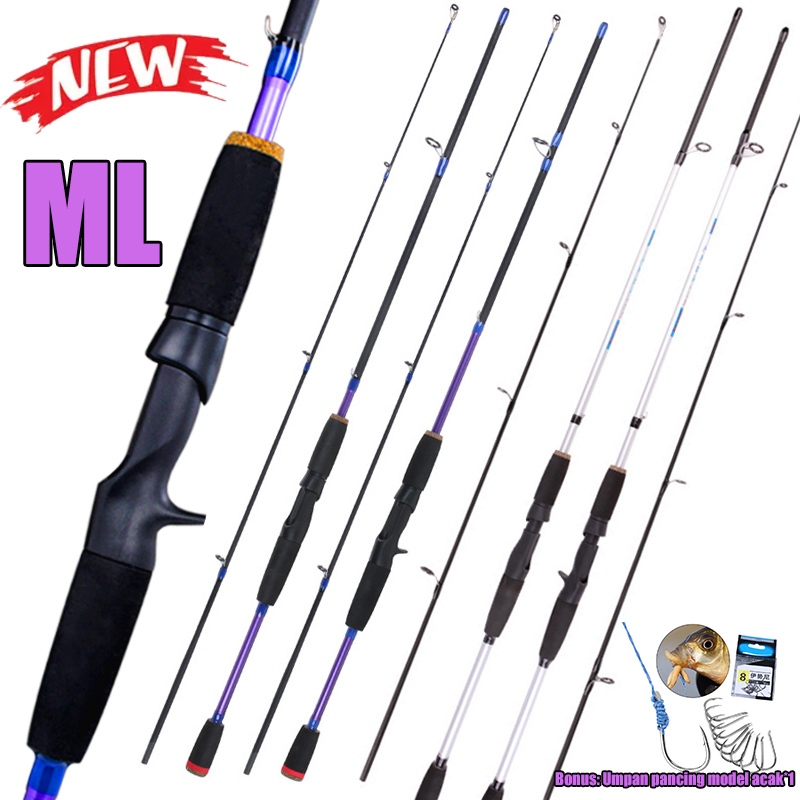 HAIYI FISHING Joran Murah Cuci Gudang Carbon Joran Pancing Carbon Full Set Joran Sutet Asli Sudah Ja