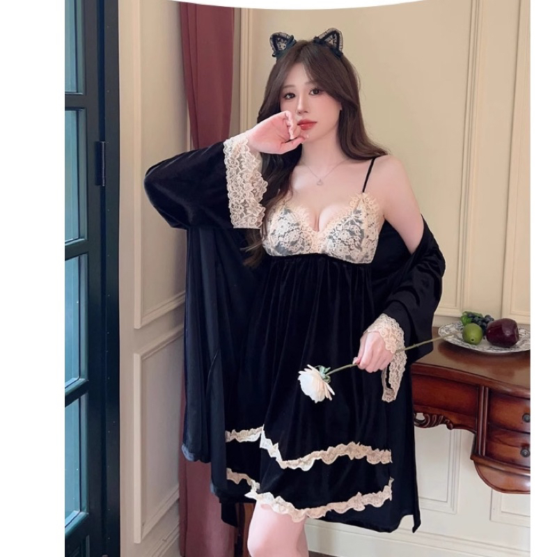 Aulywomens-Lingerie bludru//Kimono set kimono//Kimono sexy// Lingerie premium