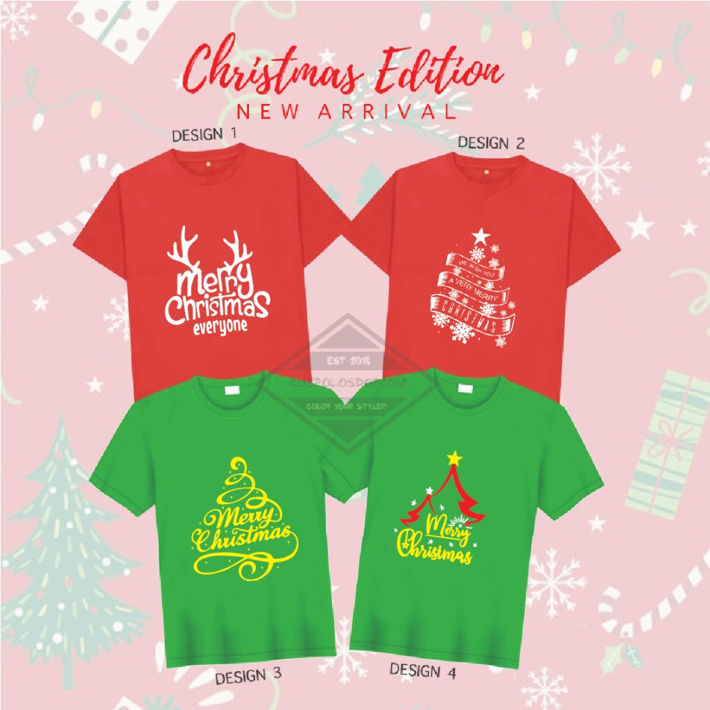5. BANYAK GAMBAR KAOS NATAL - POHON NATAL - Baju natal merry cristmas 2023 - KAOS NATAL COUPLE MURAH