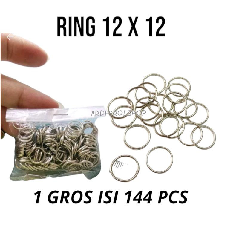144 pcs Ring 12 x 12 Ring Diameter 12 mm Tebal Kawat 1.2 mm Ring Medali Pengait Medali Termurah