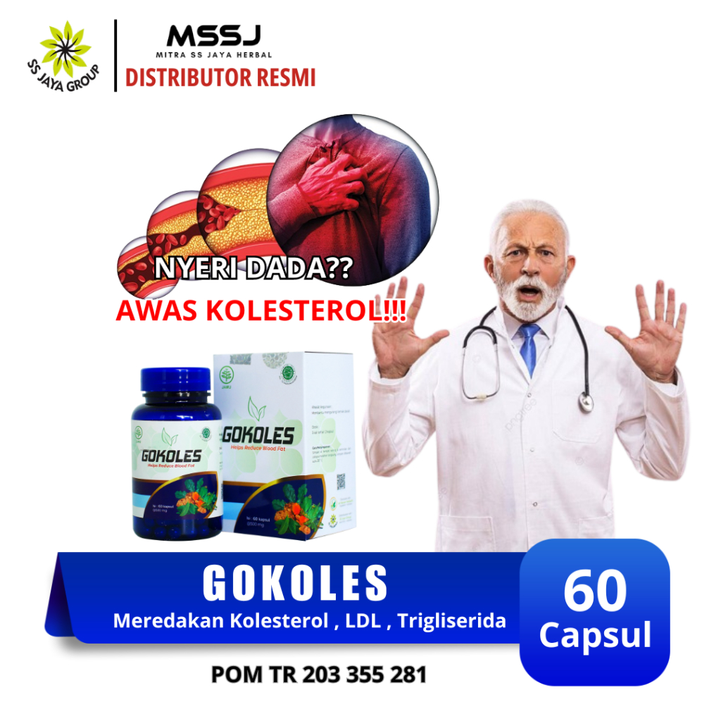 [SUDAH BPOM] GOKOLES ORIGINAL 100% ORIGINAL | OBAT KOLESTEROL | OBAT KEBAS