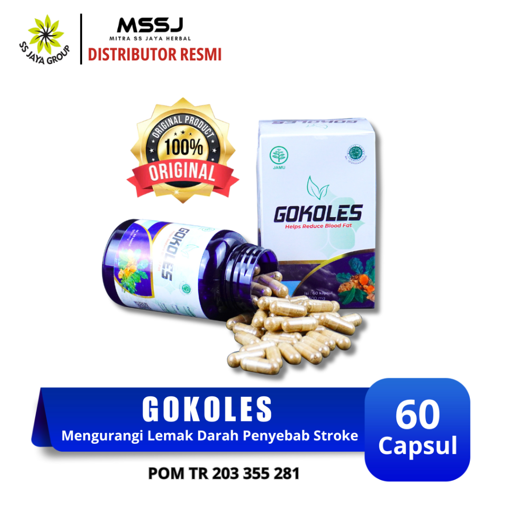GOKOLES ORIGINAL 100% | OBAT KOLESTEROL | OBAT KESEMUTAN | OBAT JANTUNG