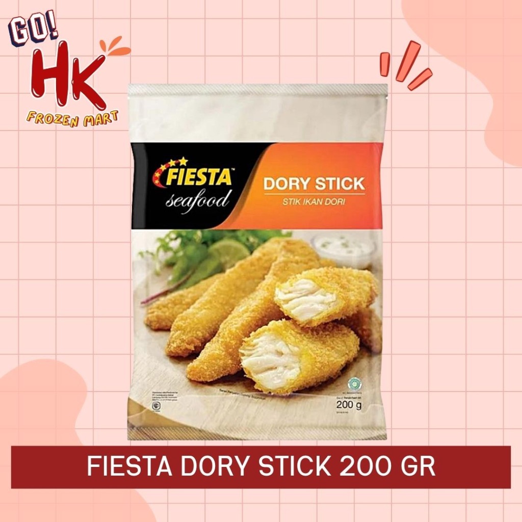 

Fiesta Dori Stik 200gr | ikan dory fillet tepung siap masak praktis premium seafood HK Frozen Mart