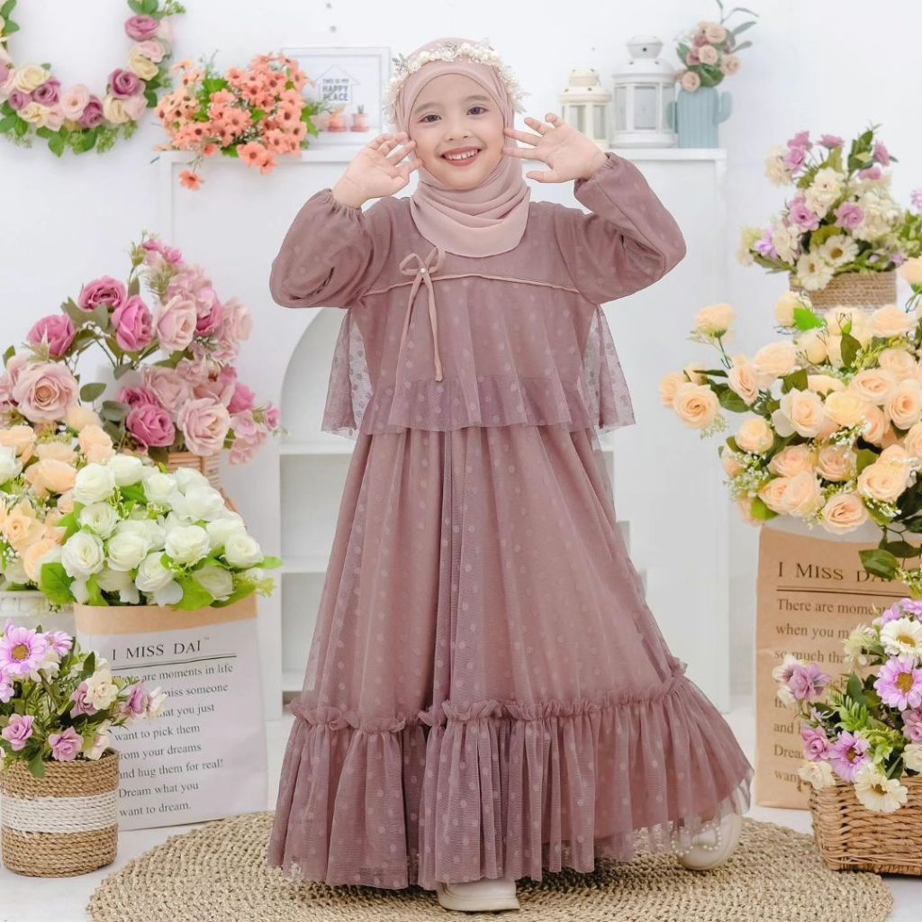 [NEW] Princess Dress Kids / Dress Raya Kondangan / Dress Pesta Baju Pesta Ulang tahun /  Bahan Syaki