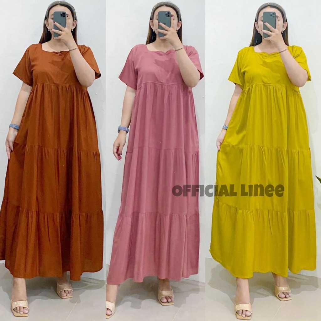 DASTER YUKIII PANJANG POLOS BUSUI / DASTER REMPEL SUSUN PANJANG POLOS