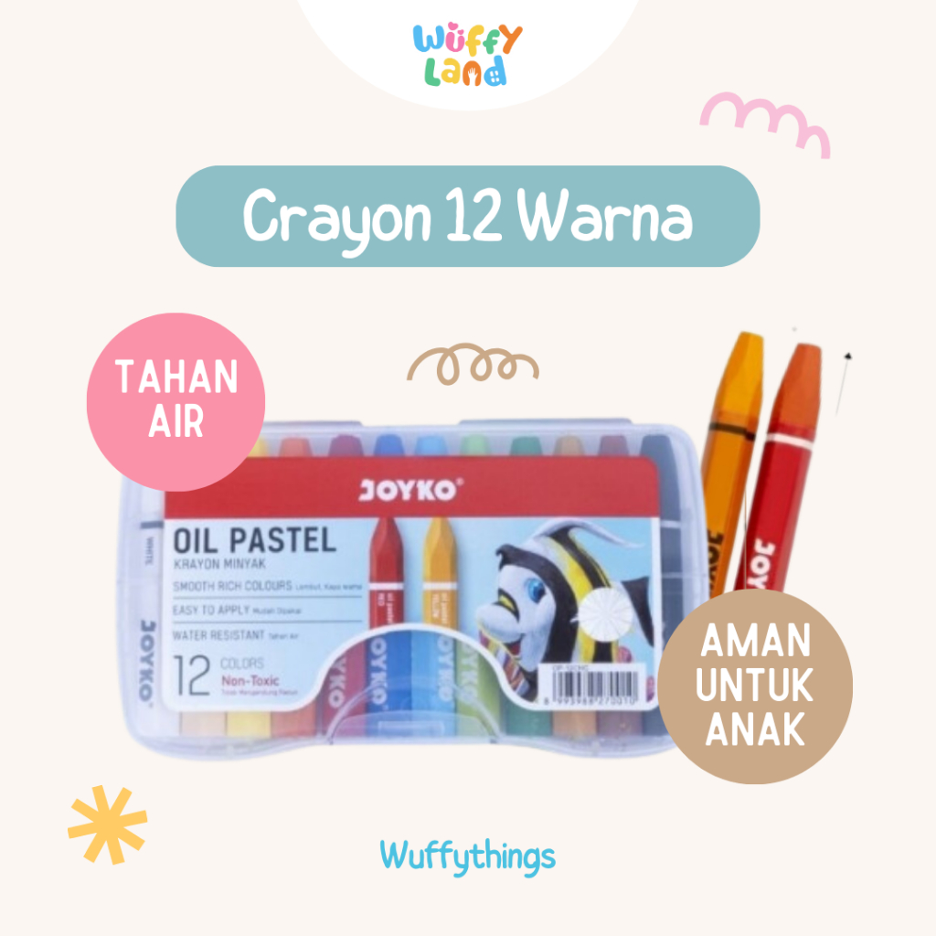 

WUFFYLAND Crayon Isi 12 Warna