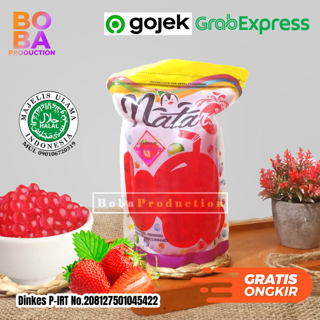 

Popping Boba Nataria Strawberry 500gr - Boba Pecah di Mulut - Supplier Popping Boba - BobaProduction