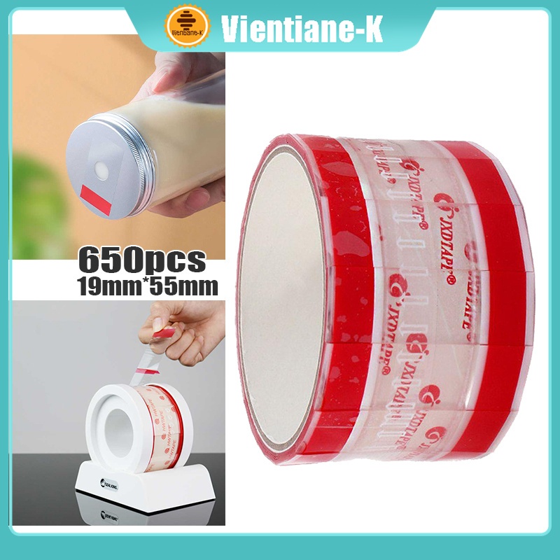 

650PCS Softness Sealing Sticker Tape Drink Stiker Takeaway Kopi Mudah Sobek