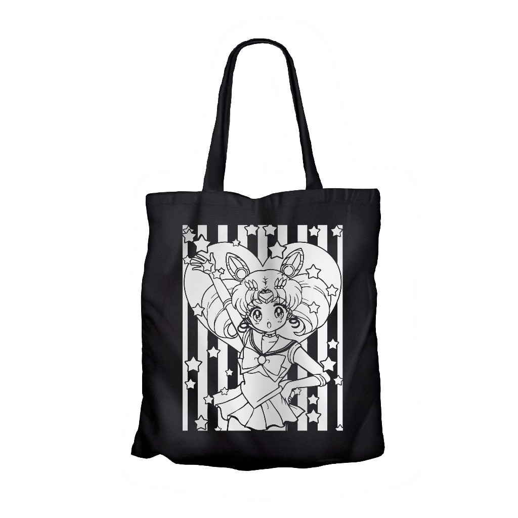 Tote bag anime SAILOR CHIBI MOON LINE - SAILOR MOON material canvas