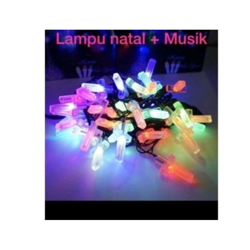 Lampu Natal Salib Musik Lampu Hias Natal