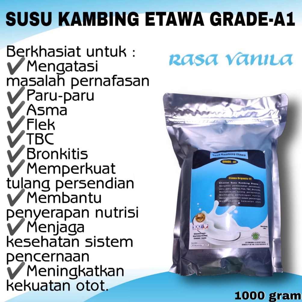 

FTPE0 SUSU KAMBING ETAWA GRADE A1 1000GR/1KG ORIGINAL Paling Popular