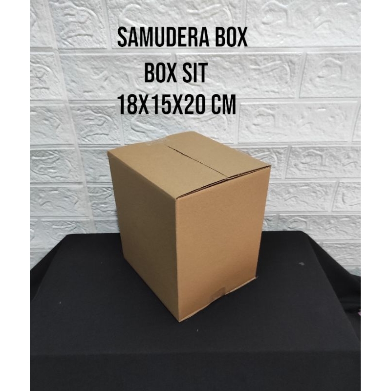 

kardus karton box uk 18x15x20 cm...ST(SHEET) singgle wall polos