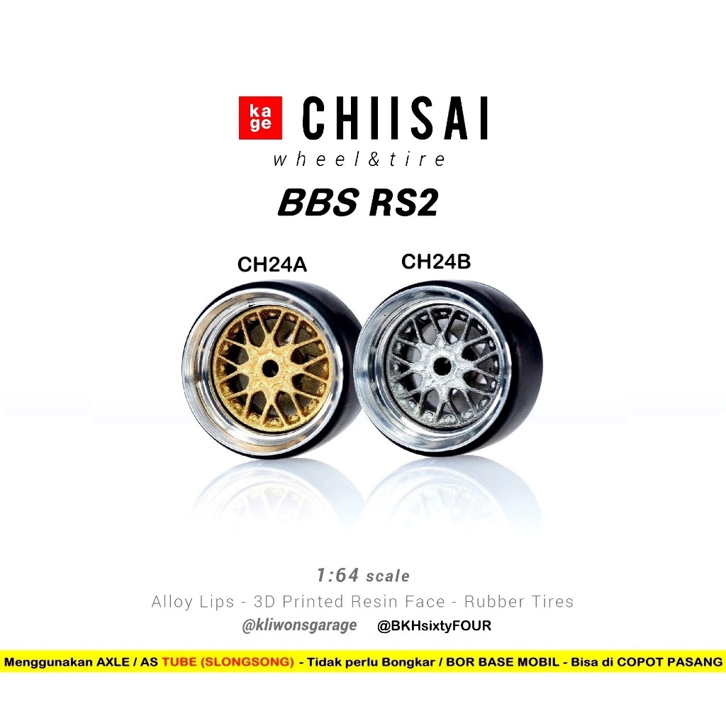 Ban Karet CHIISAI KAGE Model BBS RS2 10mm AXLE TUBE