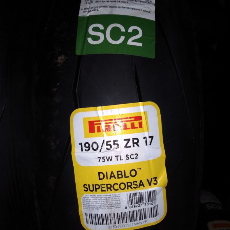 BAN PIRELLI DIABLO SUPERCORSA V3 - 190/55 R 17