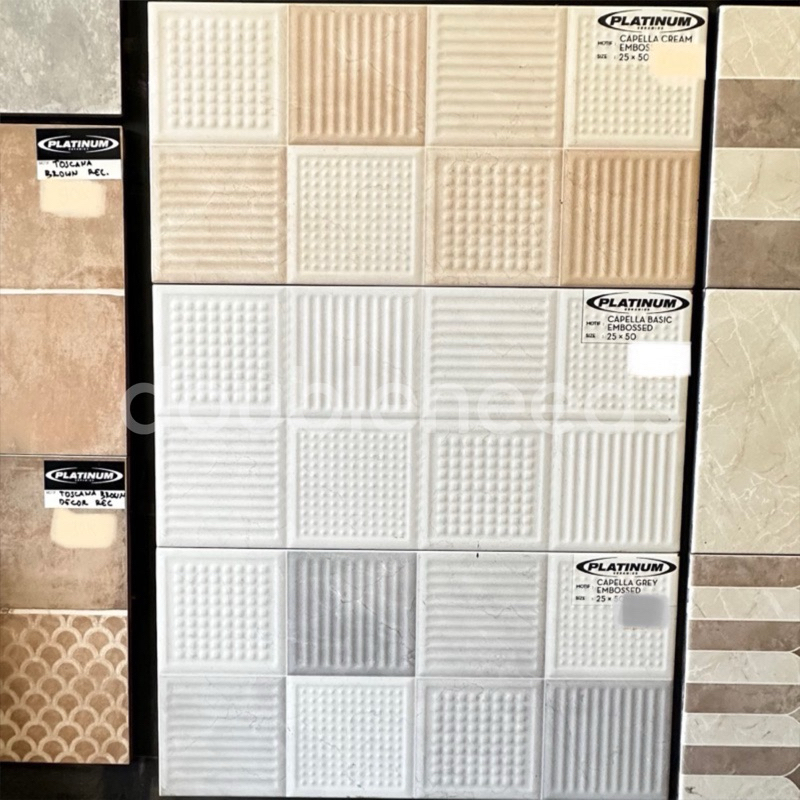 KERAMIK DINDING CAPELLA 25x50 / KERAMIK DINDING MOTIF / KERAMIK DINDING PLATINUM