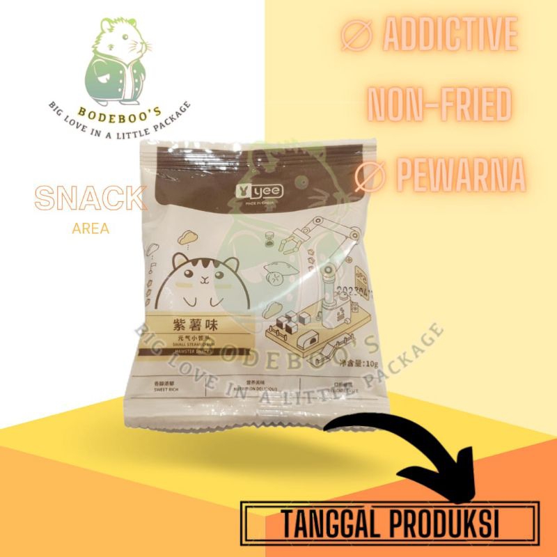 1 Bks 10 Gr - Steam Bun Purple Sweet Potato/Roti Puff Kukus dari Ubi Ungu - Snack Hewan Kecil by YEE