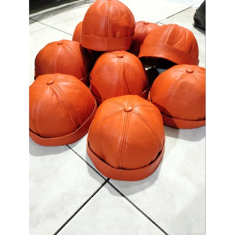 Peci Muslim Bulat Kulit Asli Model Miki Hat Dewasa Peci Uas