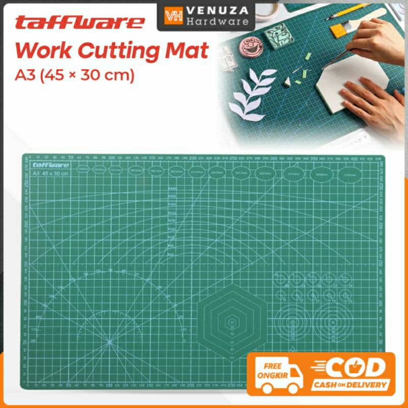 

Taffware Alas Potong Work Cutting Mat Pad A3 45 x 30cm