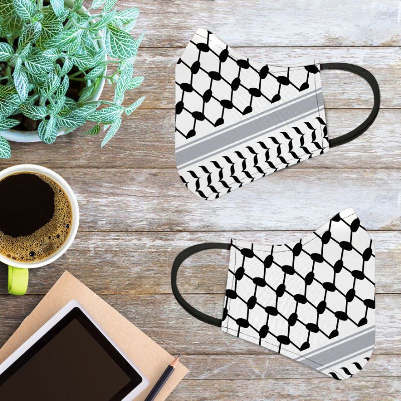 Masker Kain 3ply - Palestinian Kufiya