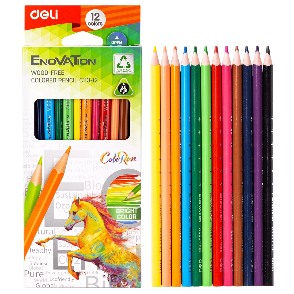 

Deli Pensil Warna / Colored Pensil 12 18 Warna Sangat Terang EC113