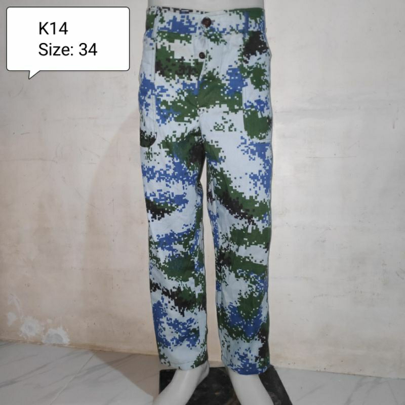 Celana Camoflage pria vintage preloved