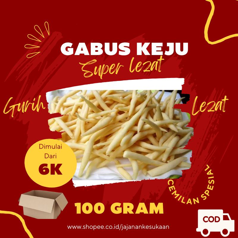 

Jajanan Kesukaan Telur Telor Gabus Keju 100 gram Cemilan Camilan Snack Stik Gurih Renyah Enak