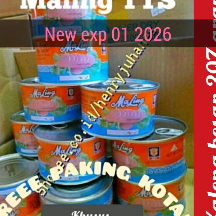 

MODEL OZD127 397 MALING TTS CANNED HAM PORK LUNCHEON MEAT / maling babi / daging babi kaleng ukuran kaleng besar