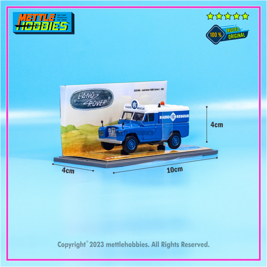 Corgi Land Rover Series 1 LWB RAC Radio Rescue Diecast Miniatur Replika Mobil 1:43