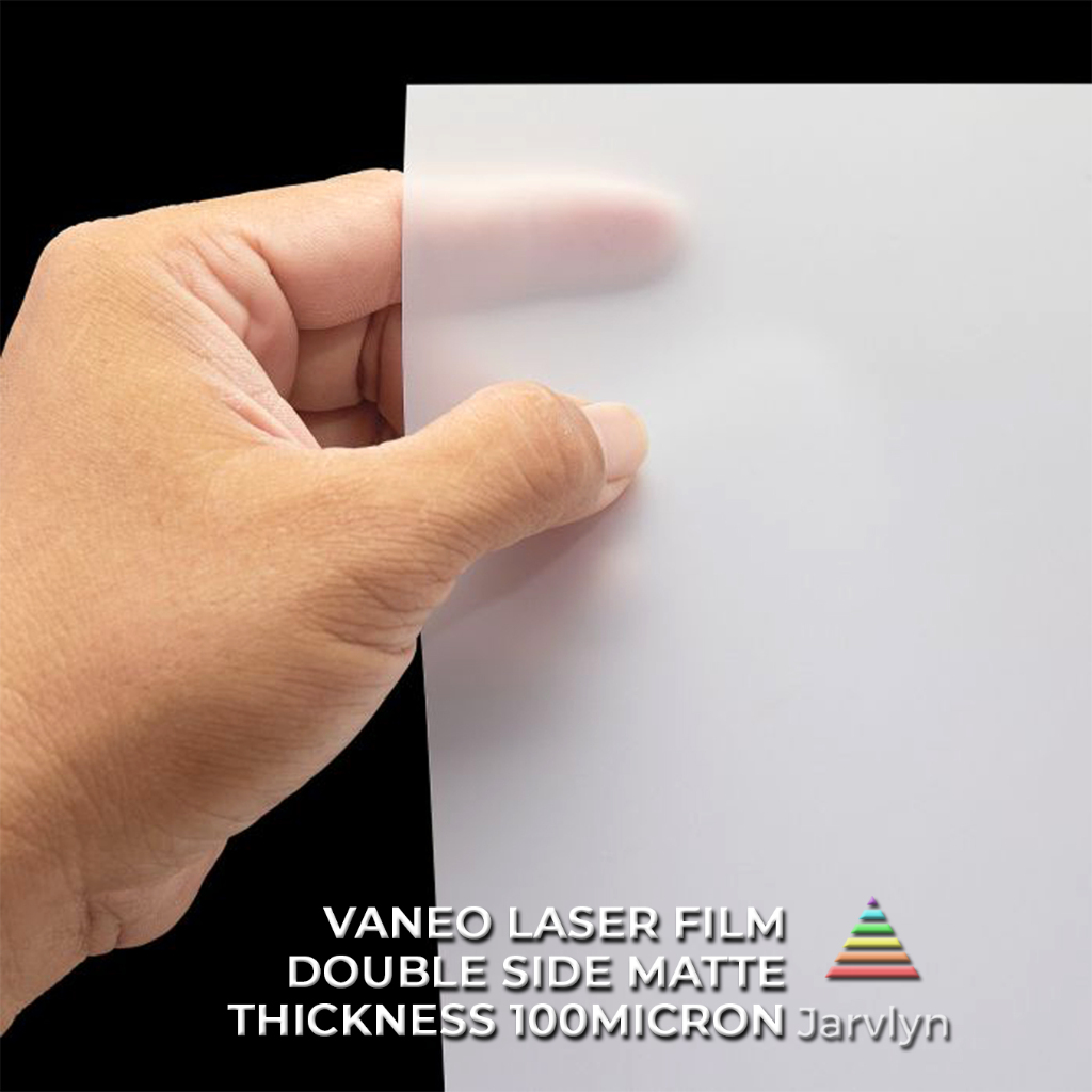 

JARVLYN - VANEO LASER FILM A4 DOUBLE SIDE MATTE PLUS 100 MICRON ECER POLYFILM POLYTRANS MYLAR