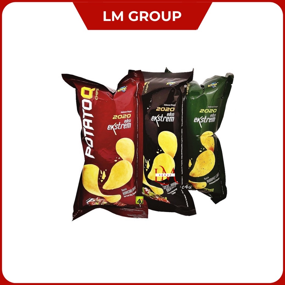 

St0k B4nyak Potato Q Chips Keripik Kentang 1 Pack Isi 10 pcs @28gr Moodbooster