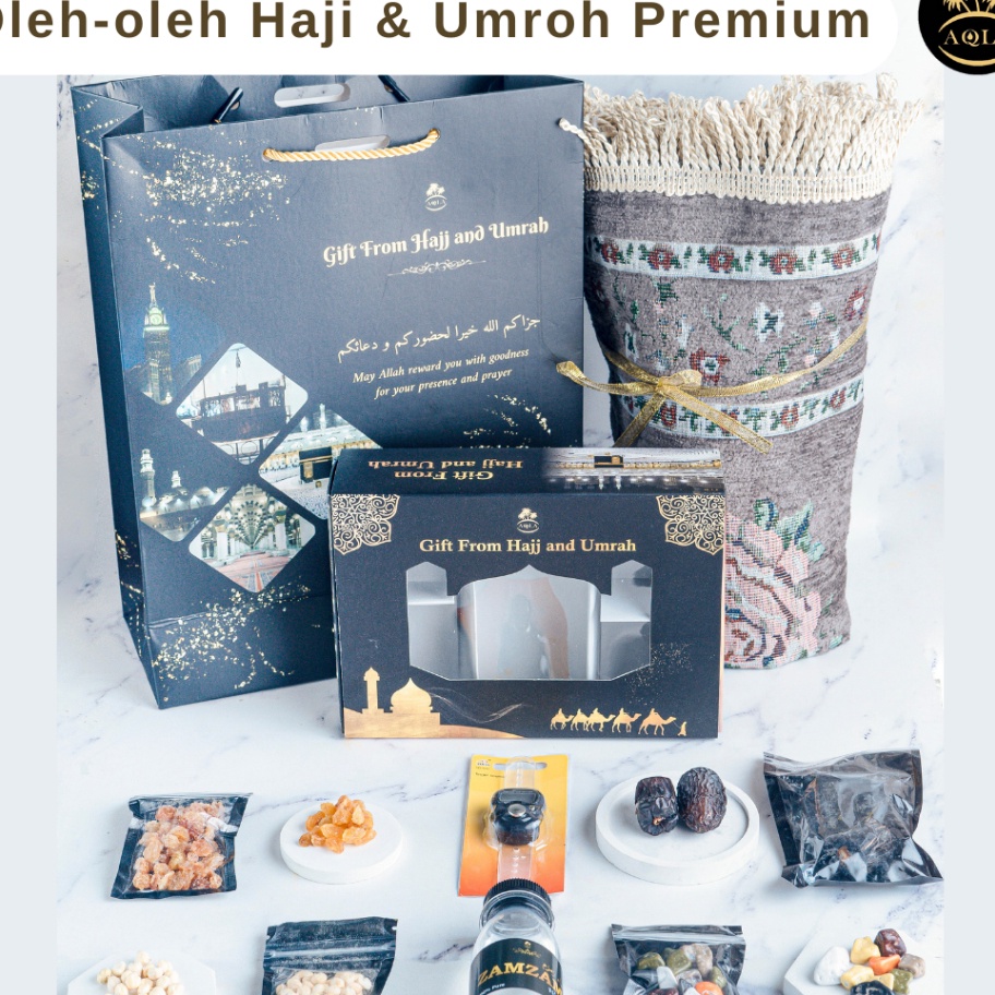 

Kode SLT282 Oleh oleh Umroh dan Haji Premium / Paket Oleh oleh Umroh dan Haji / Sajadah Paperbag Kurma Ajwa Air zam zam asli 100%