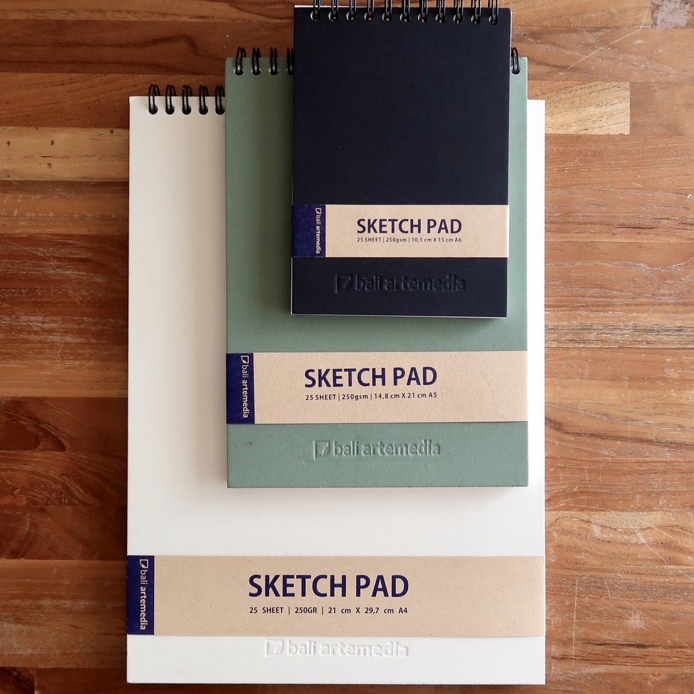 

Sketch Pad Bali Artemedia A6 / A5 / A4 / Sketchbook Drawing Pad Spiral ➟Ready Stock