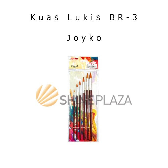 

52 Kuas Lukis Brush Joyko Round BR-3 - Kuas Cat Acrylic Minyak Cat Air ➽Bestseller