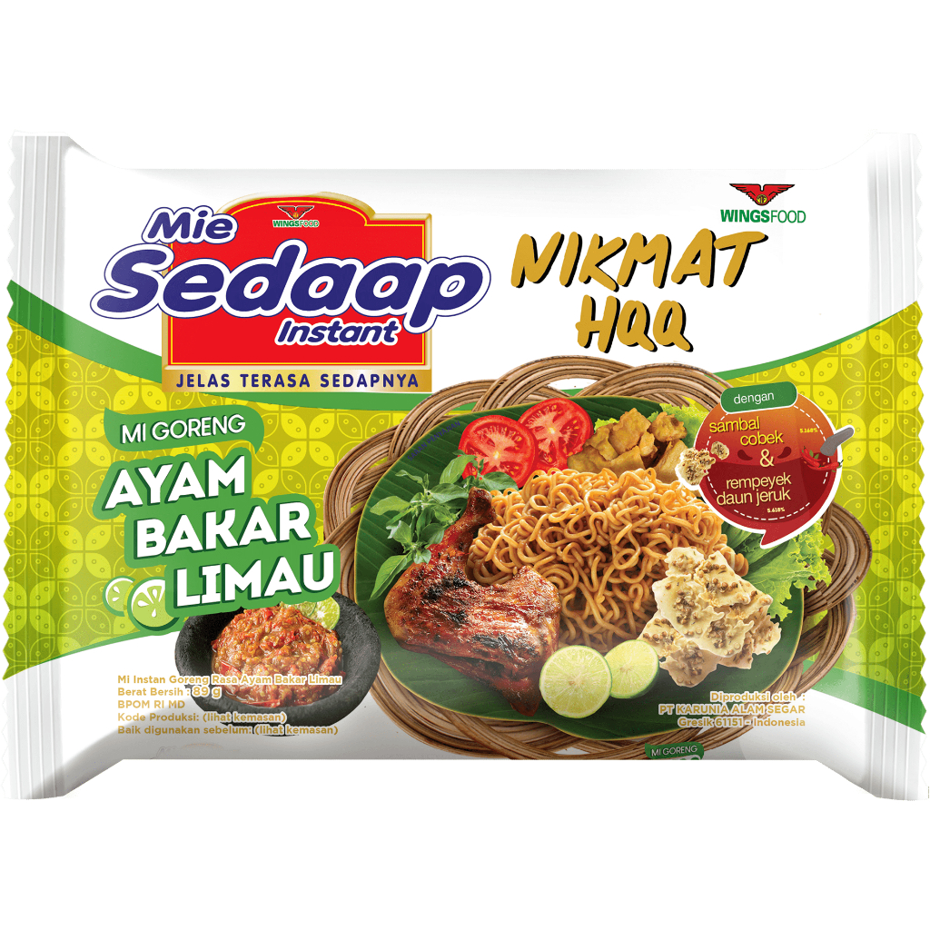 

Mie Sedaap Goreng Nikmat HQQ Ayam Bakar Limau