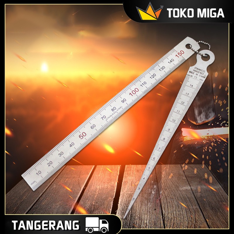 

Taper Gauge Penggaris Taper Lancip Stainless 1-15mm Penggaris Besi 15 Cm