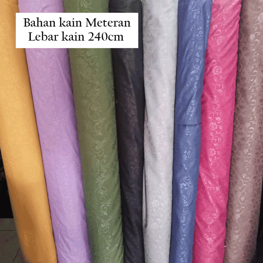 Kain Katun Micro Polos Embos Meteran Bahan Spre Gorden Taplak