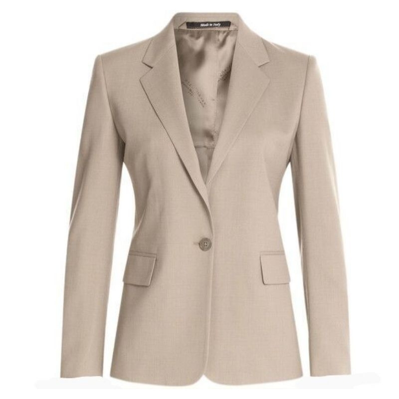 Jas Blazer Cream Wanita Formal Kantoran Kancing Satu