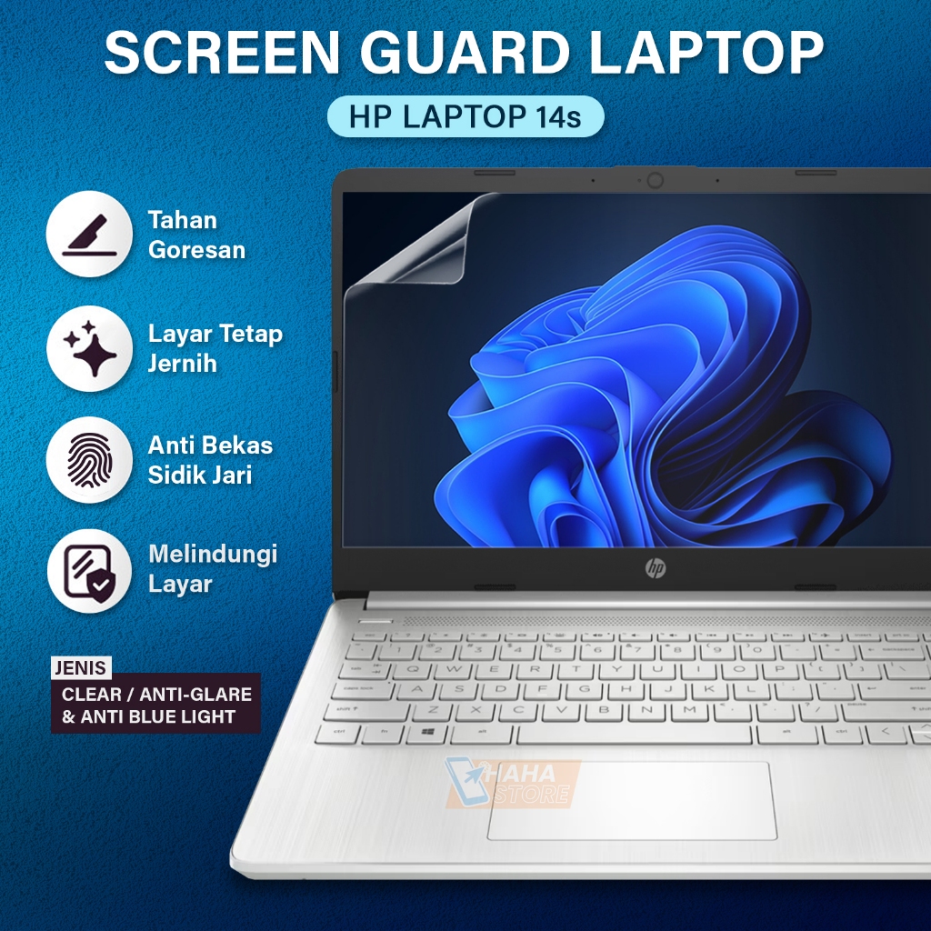 Anti Gores HP 14s Laptop 14 inch Screen Guard Matte Glare Blue Pelindung Layar Blueray Anti-glare Gl