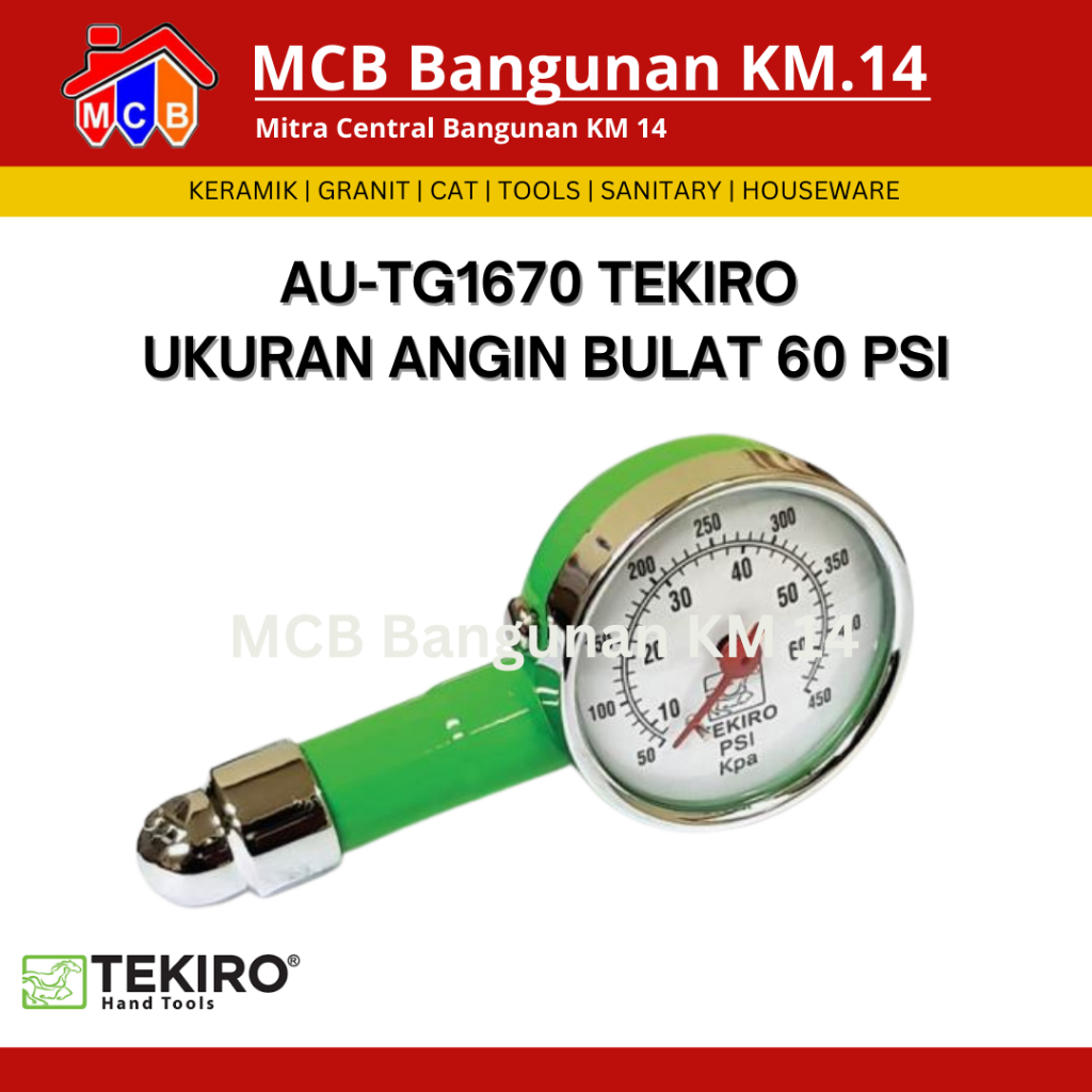 TEKIRO UKURAN ANGIN BULAT 60 PSI / UKURAN ANGIN BULAT